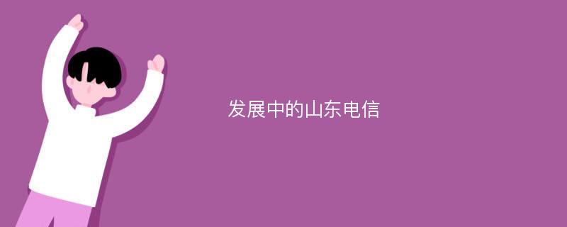 发展中的山东电信