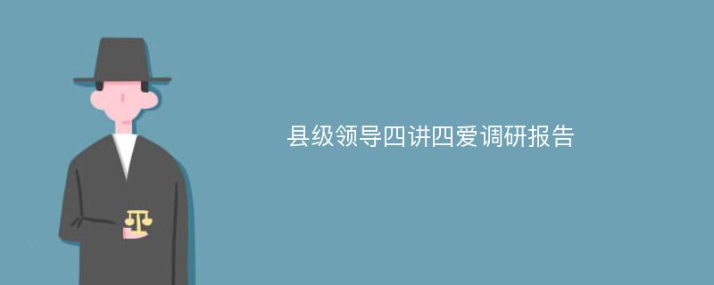 县级领导四讲四爱调研报告