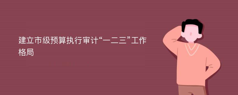 建立市级预算执行审计“一二三”工作格局