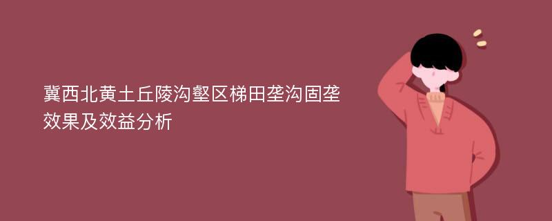 冀西北黄土丘陵沟壑区梯田垄沟固垄效果及效益分析