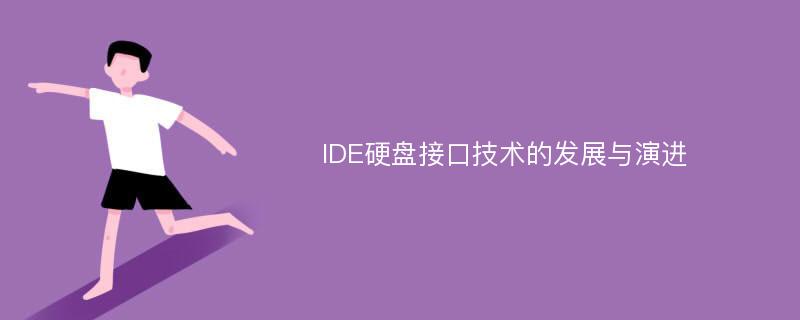 IDE硬盘接口技术的发展与演进